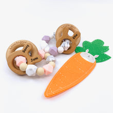ENGRAVED Personalized and Customized Animal Teether Rattle (Choose Your Colors/Animal!)