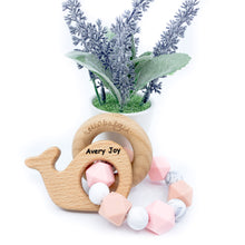 ENGRAVED Personalized and Customized Animal Teether Rattle (Choose Your Colors/Animal!)