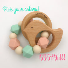 Customized Animal Teether Rattle (Choose Your Colors/Animal!)
