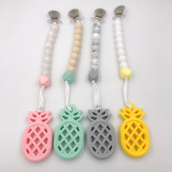 Pineapple Teether and Pacifier Clip/Teething Leash Combo