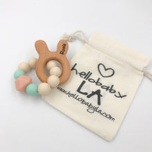 Engraved & Personalized Mini Bunny Easter Silicone Teethers