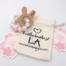 Engraved & Personalized Mini Bunny Easter Silicone Teethers