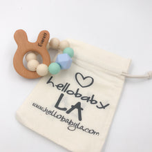 Engraved & Personalized Mini Bunny Easter Silicone Teethers