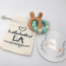 Engraved & Personalized Mini Bunny Easter Silicone Teethers